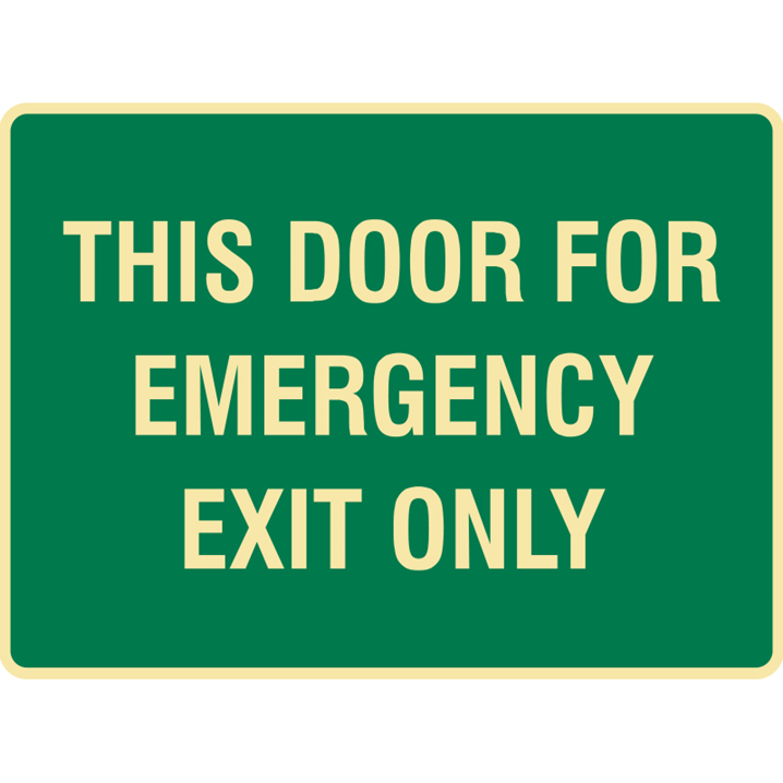EXIT&EVAC SIGN THIS DOOR FOR.. LUM SS   - Image - 1