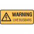 WARNING LIVE BUSBARS 125X300 SS     