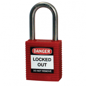 Safety Padlocks - Red - Nylon Shackled, Keyed Differently