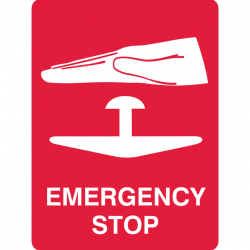 EMERGENCY STOP 250X180 SS        