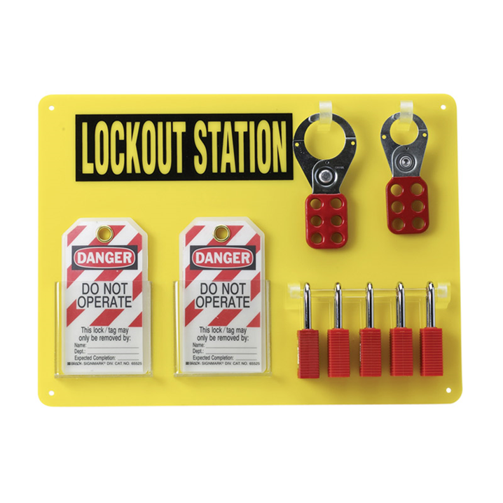 5-LOCK BOARD WITH BRADY SAFETY PADLOCKS  - Image - 1