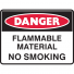 FLAMMABLE MATERIALS NO SMO..450X300 POLY
