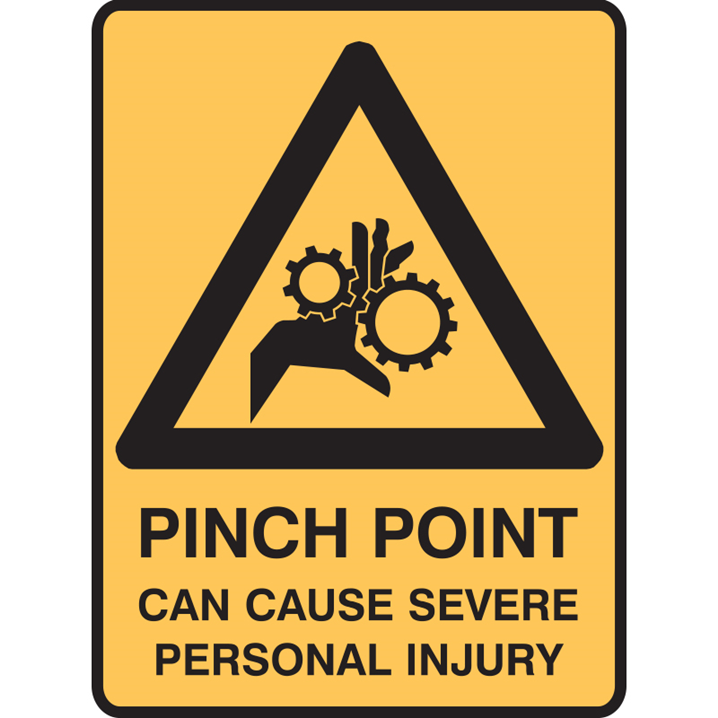 PINCH POINT CAN CAUSE.. 125X90 SS PK5   - Image - 1