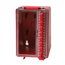Mini Wall Lock Box - Red - 80mmw X 80/150mmh X 150mml  (also # 406717)