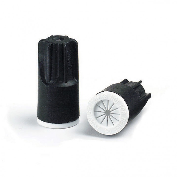 61155 DryConn® Black/White Irrigation Wire Connectors 1500 per carton - Wire Size: 0.34 To 4.0mm - Image - 1