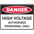 HIGH VOLTAGE AUTHORISED.. 450X300 POLY 