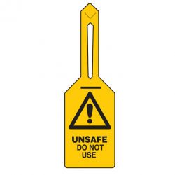 Tie Out Lock Out Tags - Unsafe  Do Not Use - Pkt. 25