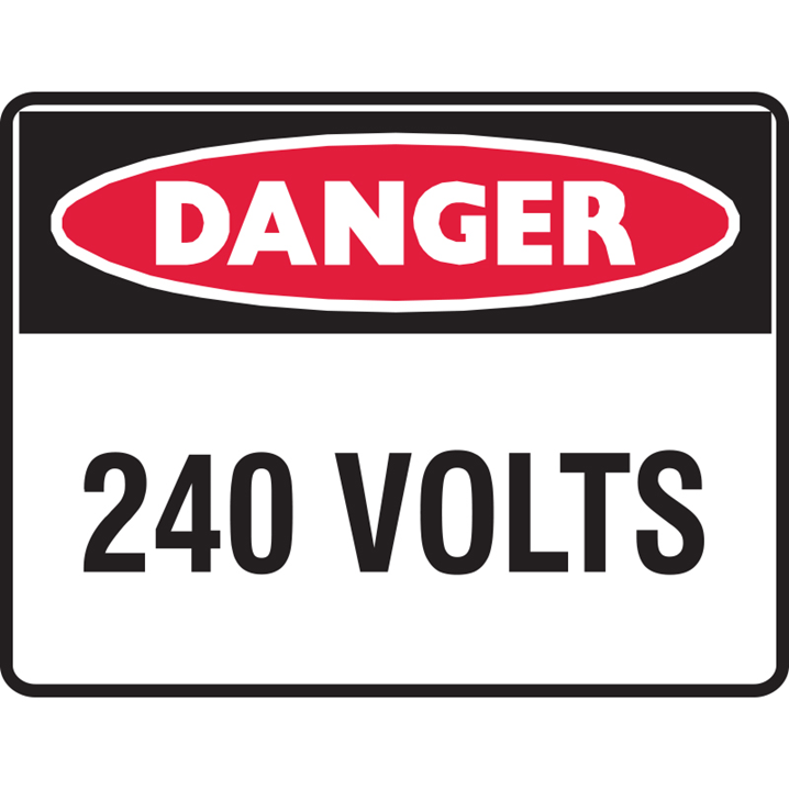 DANGER 240 VOLTS LBLS PK5         - Image - 1